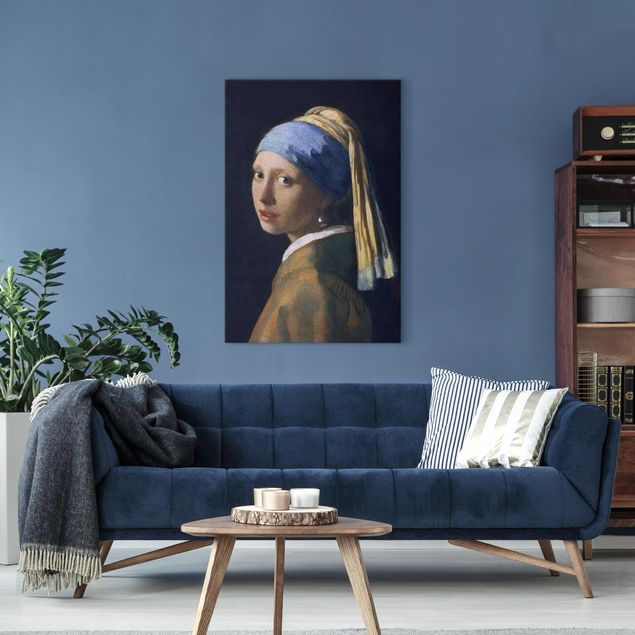 Billeder på lærred kunsttryk Jan Vermeer Van Delft - Girl With A Pearl Earring