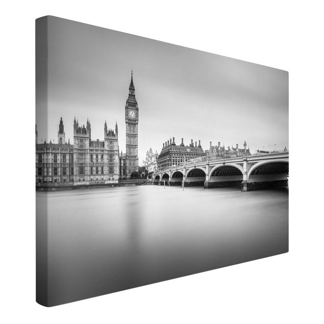 Billeder på lærred arkitektur og skyline Westminster Bridge And Big Ben