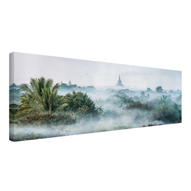 Billeder træer Morning Fog Over The Jungle Of Bagan