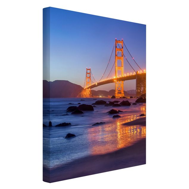 Billeder moderne Golden Gate Bridge At Dusk