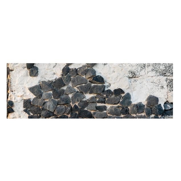 Billeder moderne Wall With Black Stones