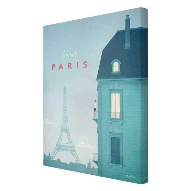 Billeder på lærred kunsttryk Travel Poster - Paris