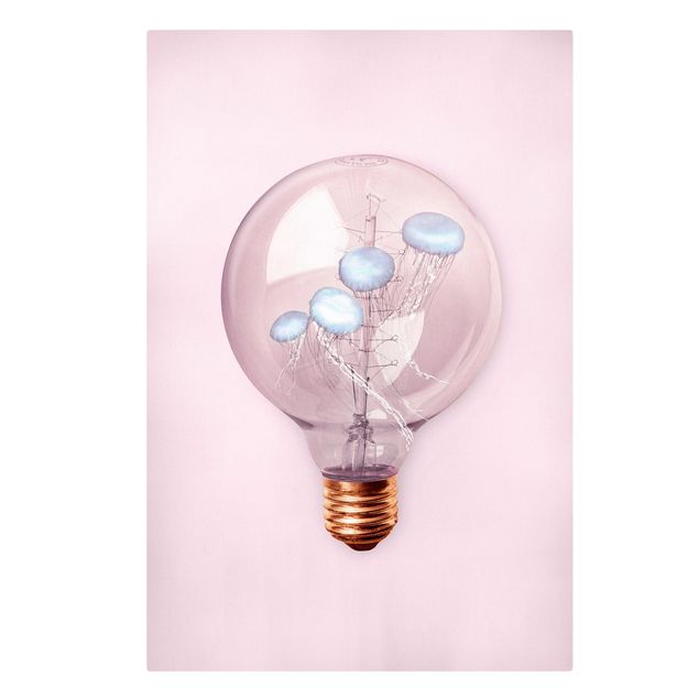 Billeder lyserød Light Bulb With Jellyfish