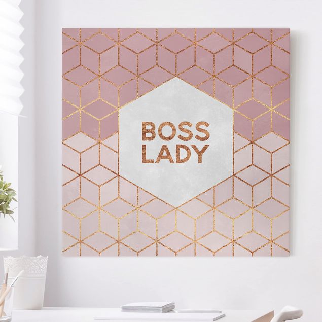Billeder Boss Lady Hexagons Pink
