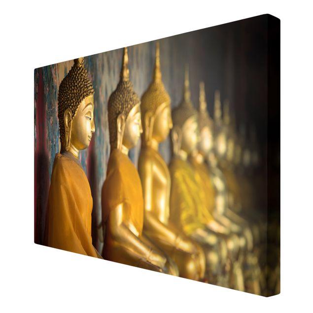 Billeder på lærred spirituelt Golden Buddha Statue
