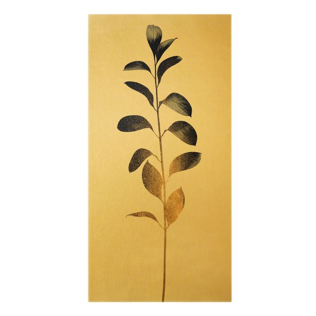 Billeder blomster Graphical Plant World - Gold And Grey
