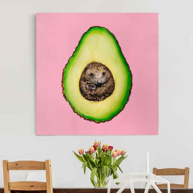 køkken dekorationer Avocado With Hedgehog
