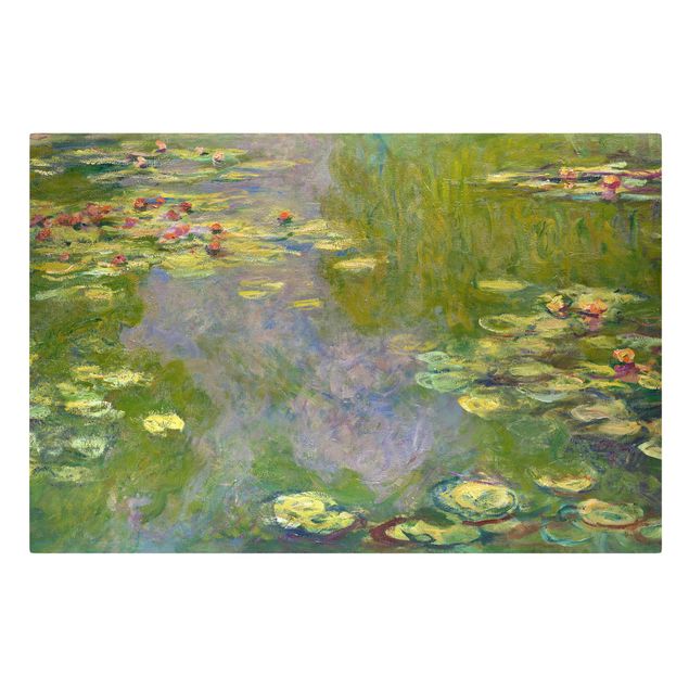 Billeder på lærred blomster Claude Monet - Green Waterlilies