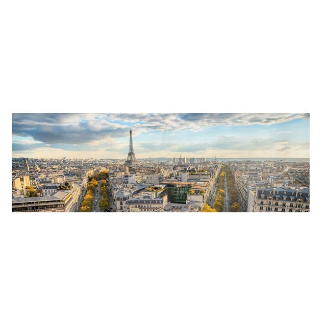 Billeder på lærred arkitektur og skyline Nice day in Paris