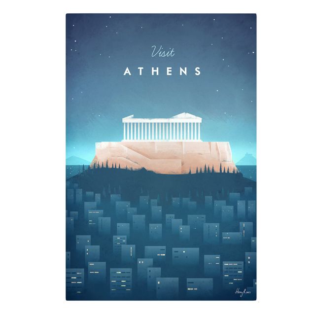 Billeder blå Travel Poster - Athens