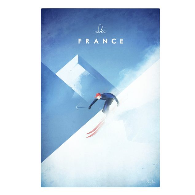 Billeder på lærred arkitektur og skyline Travel Poster - Ski In France