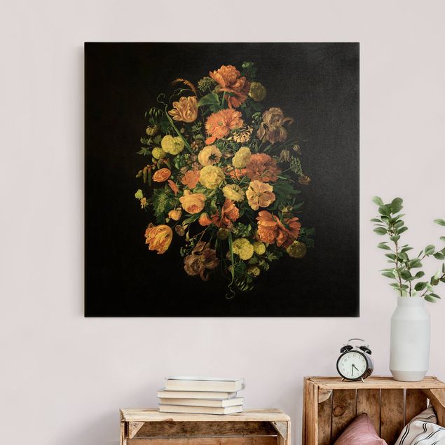 Kunst stilarter Jan Davidsz De Heem - Dark Flower Bouquet