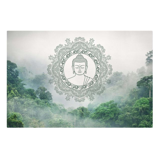 Billeder bjerge Buddha Mandala In Fog