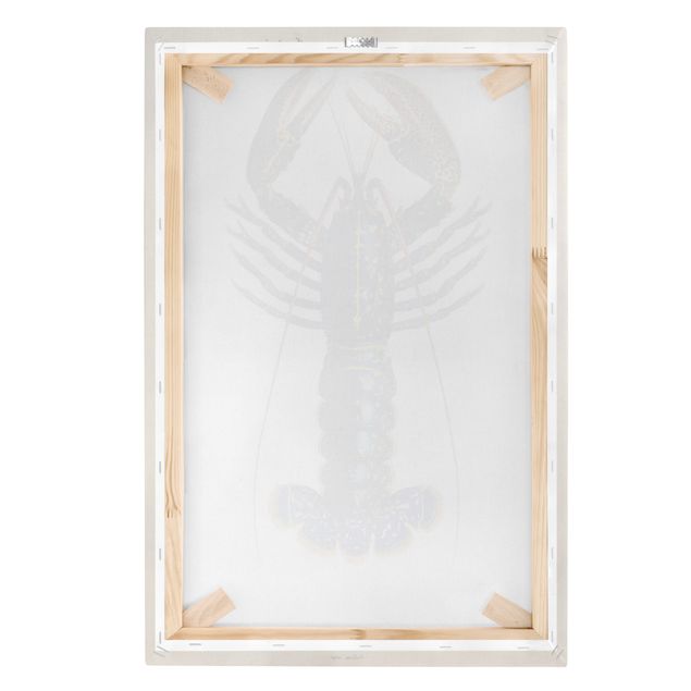 Lærredsbilleder Vintage Board Blue Lobster
