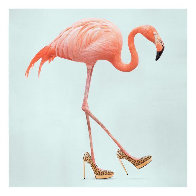 Billeder på lærred dyr Flamingo With High Heels