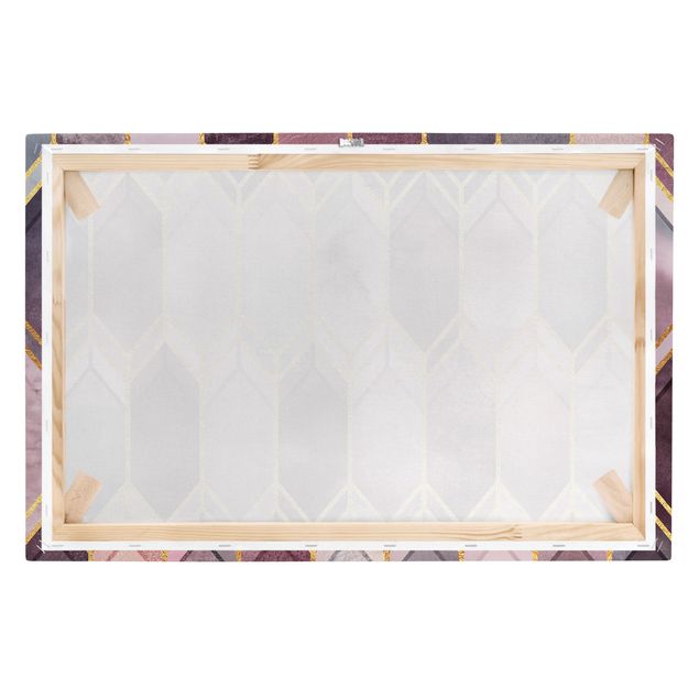 Billeder Stained Glass Geometric Rose Gold