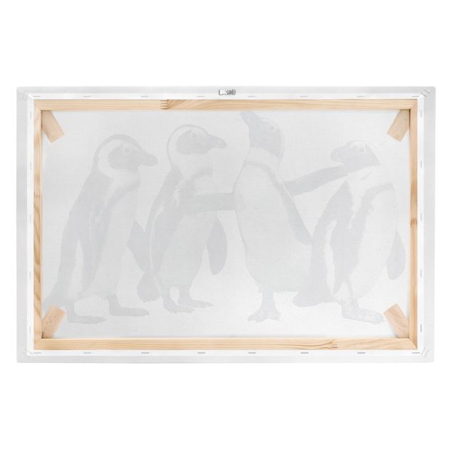 Billeder sort og hvid Illustration Penguins Black And White Watercolour