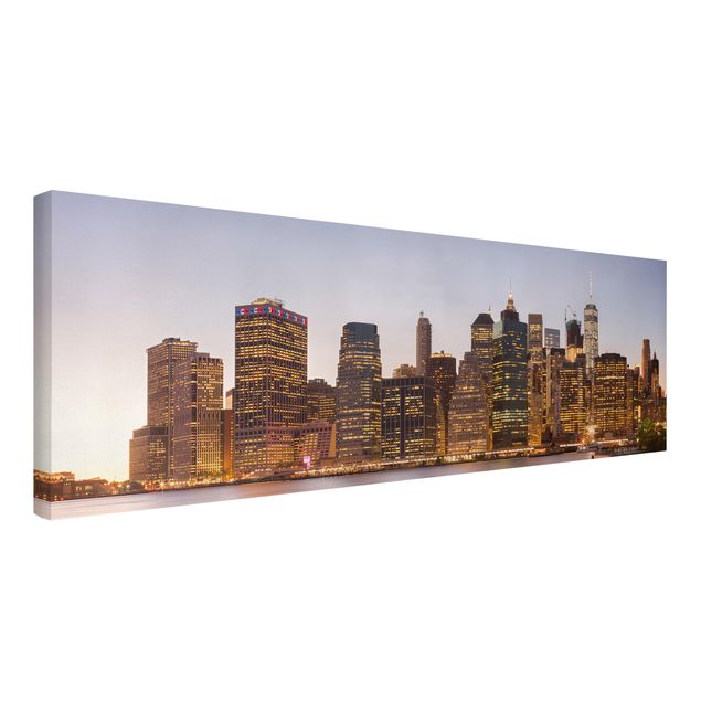 Billeder på lærred arkitektur og skyline View Of Manhattan Skyline