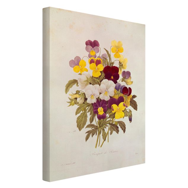 Billeder blomster Pierre Joseph Redoute - Bouquet Of Pansies