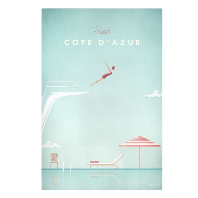 Billeder på lærred arkitektur og skyline Travel Poster - Côte D'Azur
