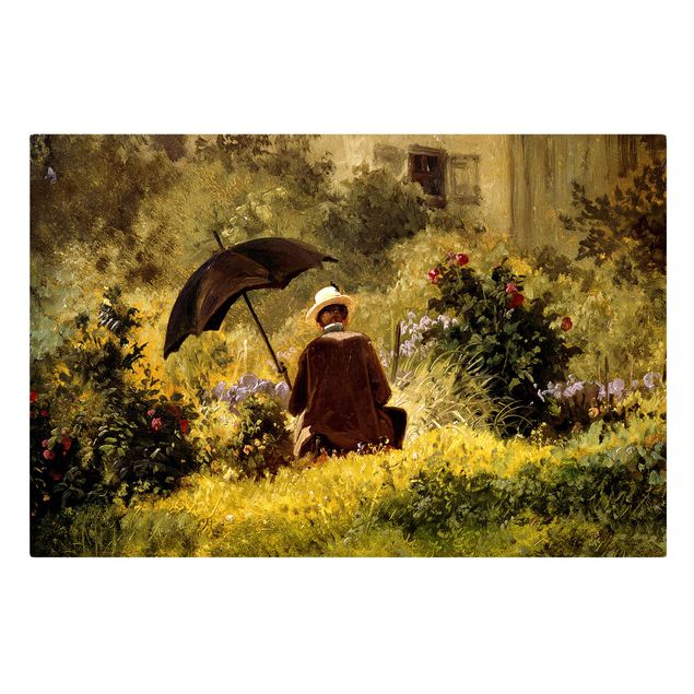 Billeder blomster Carl Spitzweg - The Painter In The Garden