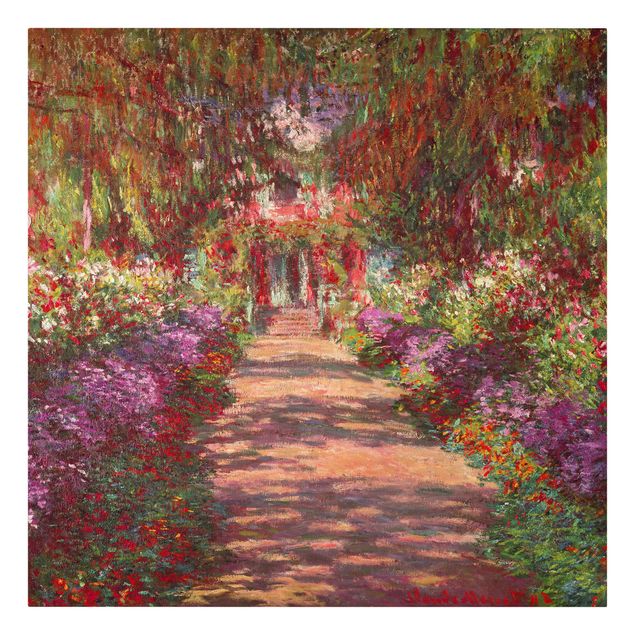 Billeder landskaber Claude Monet - Pathway In Monet's Garden At Giverny