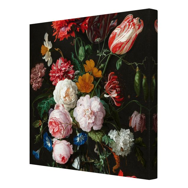 Billeder farvet Jan Davidsz De Heem - Still Life With Flowers In A Glass Vase