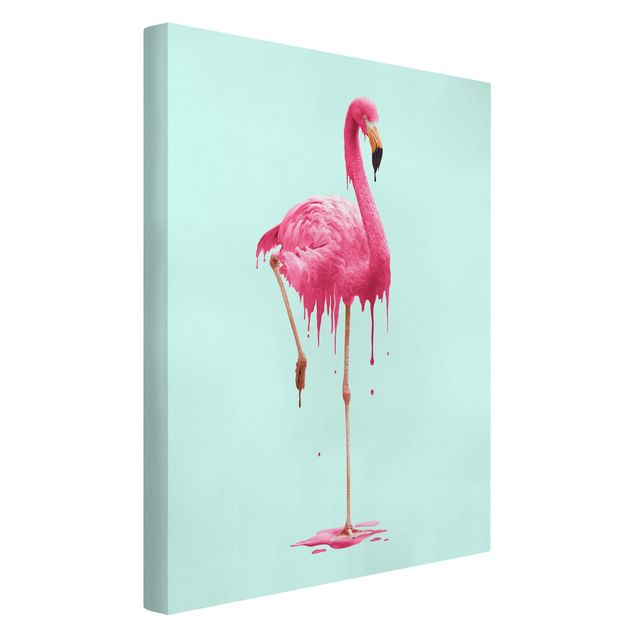 Billeder kunsttryk Melting Flamingo