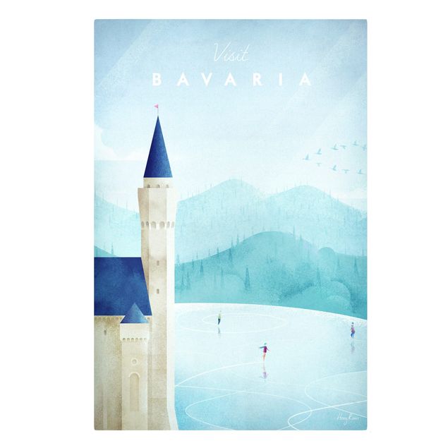 Billeder på lærred kunsttryk Travel Poster - Bavaria