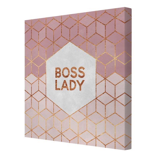 Billeder lyserød Boss Lady Hexagons Pink