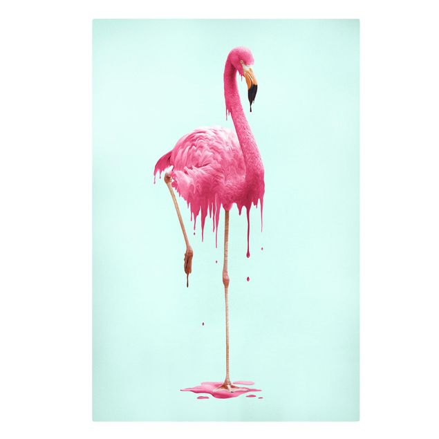 Billeder på lærred dyr Melting Flamingo