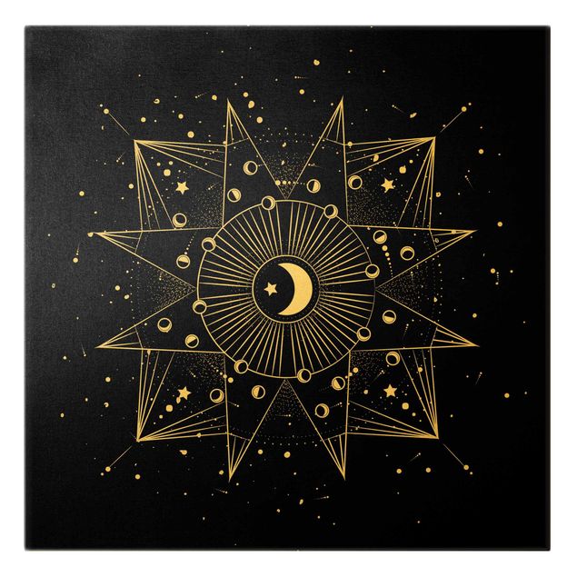 Billeder sort Astrology Moon Magic Black