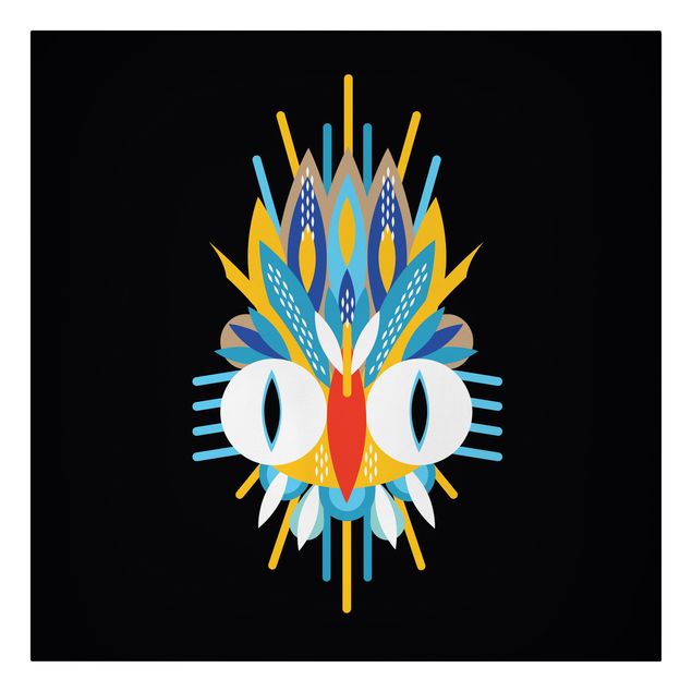 Billeder fjedre Collage Ethno Mask - Bird Feathers