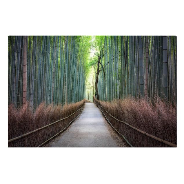 Billeder på lærred arkitektur og skyline The Path Through The Bamboo