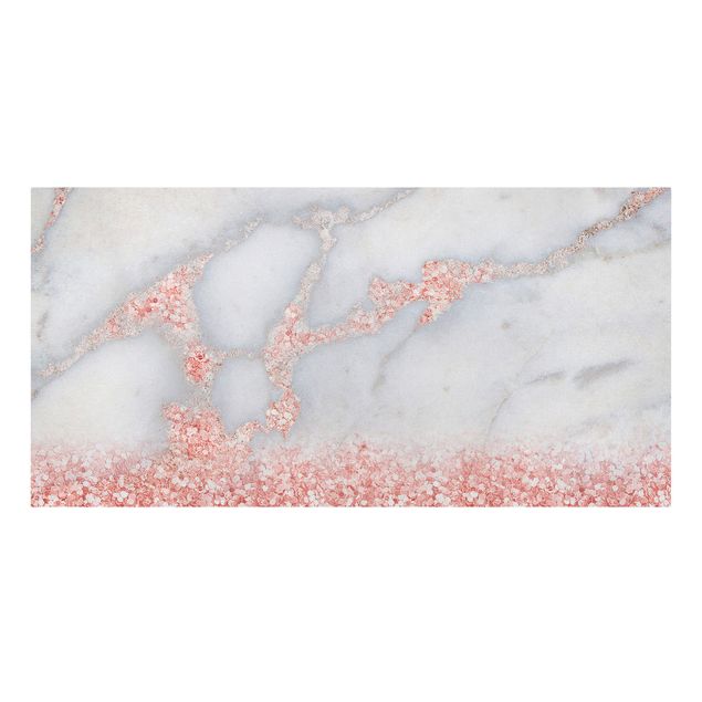 Billeder på lærred abstrakt Marble Look With Pink Confetti