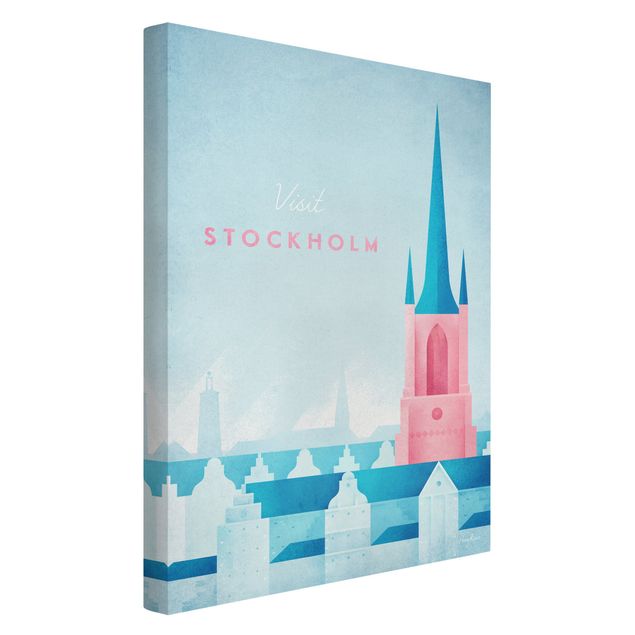 Billeder på lærred kunsttryk Travel Poster - Stockholm