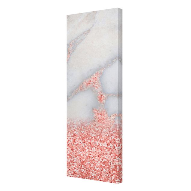 Billeder grå Marble Look With Pink Confetti