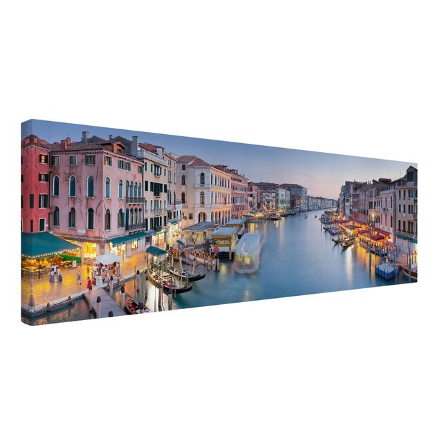 Billeder på lærred arkitektur og skyline Evening On The Grand Canal In Venice