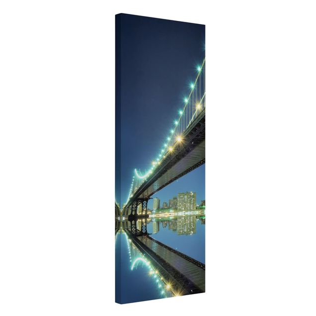 Billeder på lærred arkitektur og skyline Abstract Manhattan Bridge
