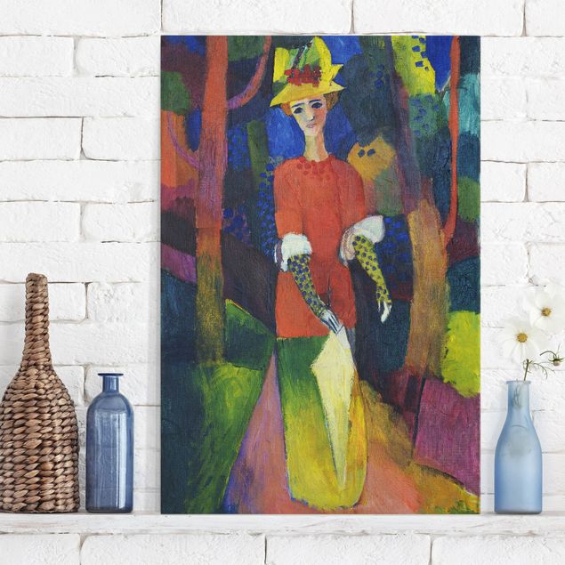 Kunst stilarter ekspressionisme August Macke - Woman in Park