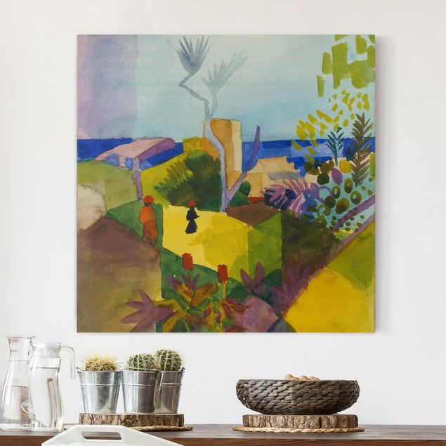 Kunst stilarter ekspressionisme August Macke - Landscape By The Sea