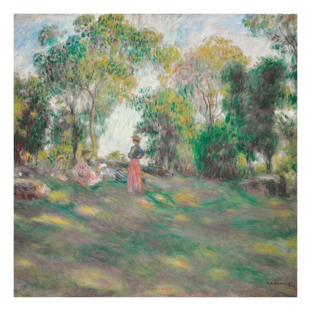 Billeder på lærred arkitektur og skyline Auguste Renoir - Landscape With Figures