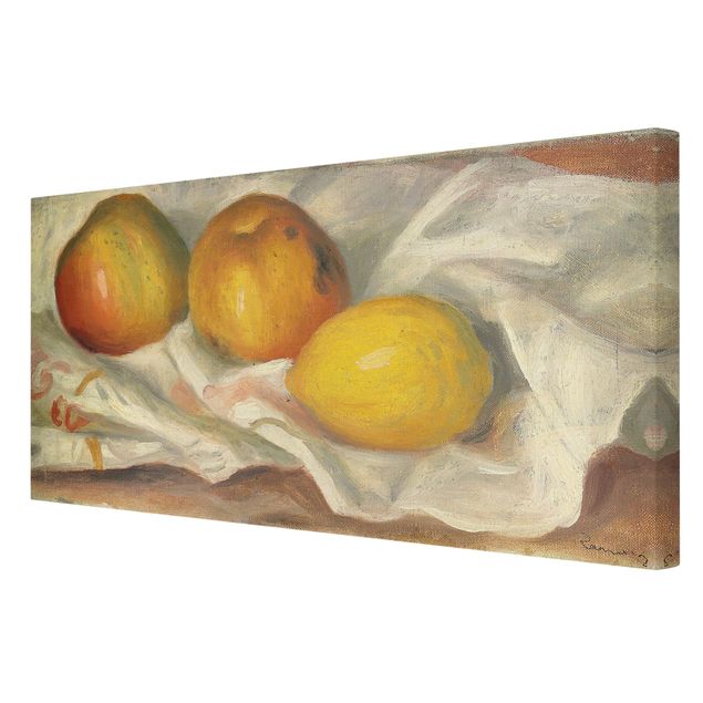 Billeder blomster Auguste Renoir - Two Apples And A Lemon