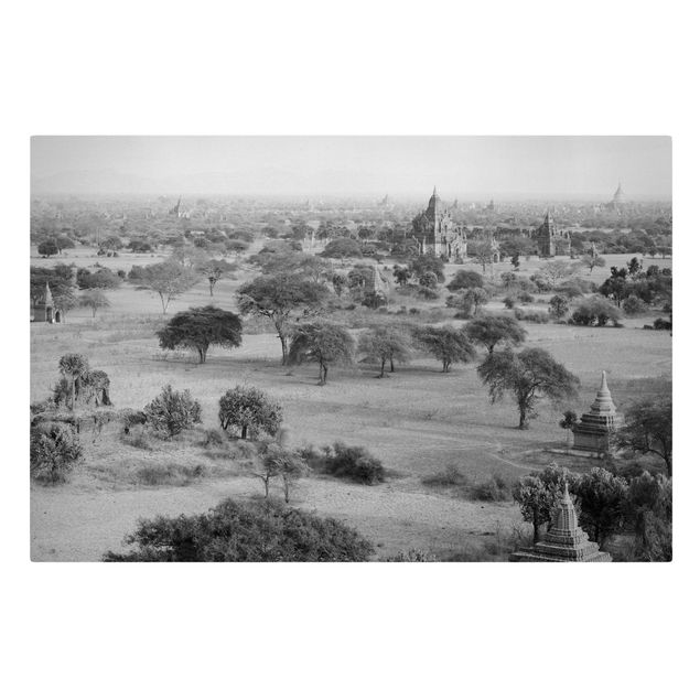 Billeder på lærred sort og hvid Bagan in Myanmar II
