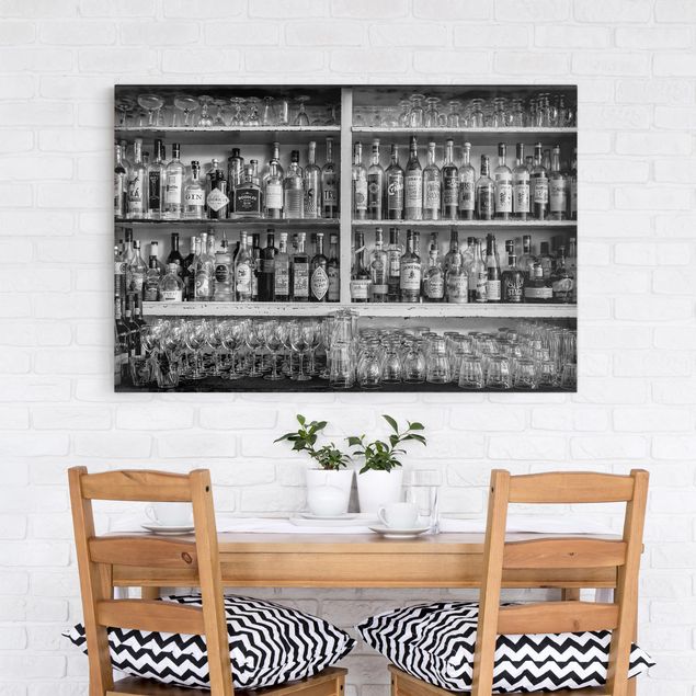 Billeder på lærred sort og hvid Bar Black & White