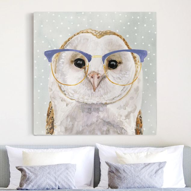 Billeder på lærred dyr Animals With Glasses - Owl