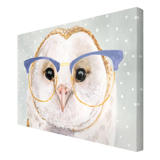 Lærredsbilleder Animals With Glasses - Owl
