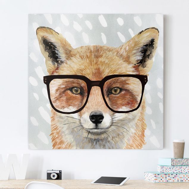 Billeder på lærred dyr Animals With Glasses - Fox