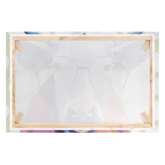 Lærredsbilleder Animals With Glasses - Cow