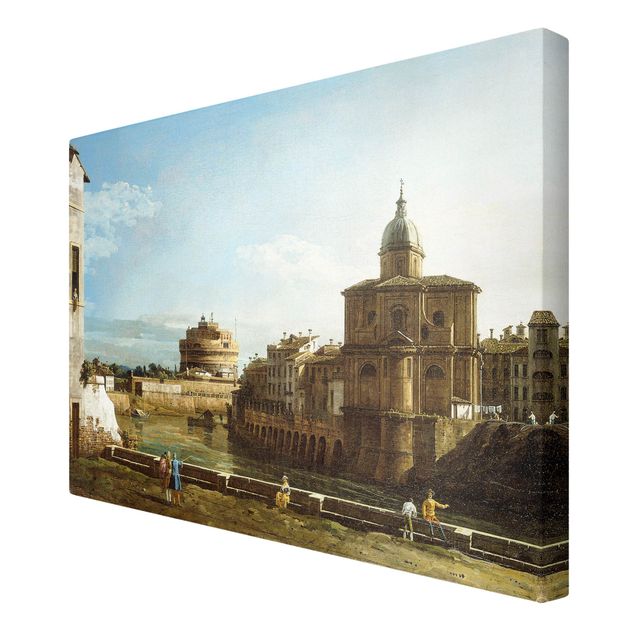 Kunst stilarter Bernardo Bellotto - View of Rome on the Banks of the Tiber